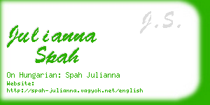 julianna spah business card